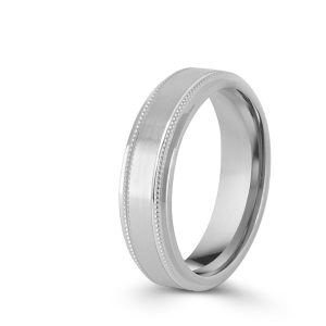 Classic Milgrain Edge Wedding Band