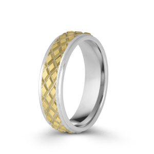Lattice Prism Wedding Band