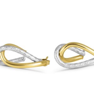 Two Tone Twist Earrings