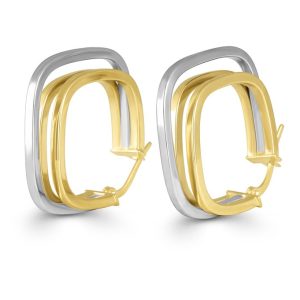 Infinity Square Hoop Earrings