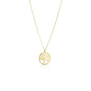 Golden Tree of Life Pendant Necklace